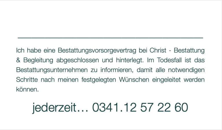 Christ Bestattungen Leipzig